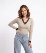 Lace V-Neck Top - Image 8
