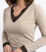 Lace V-Neck Top - Image 4